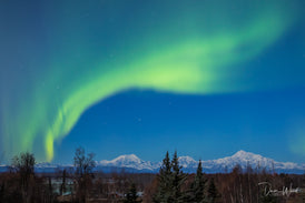 Aurora Over Denali Peak - Metal & Acrylic Print